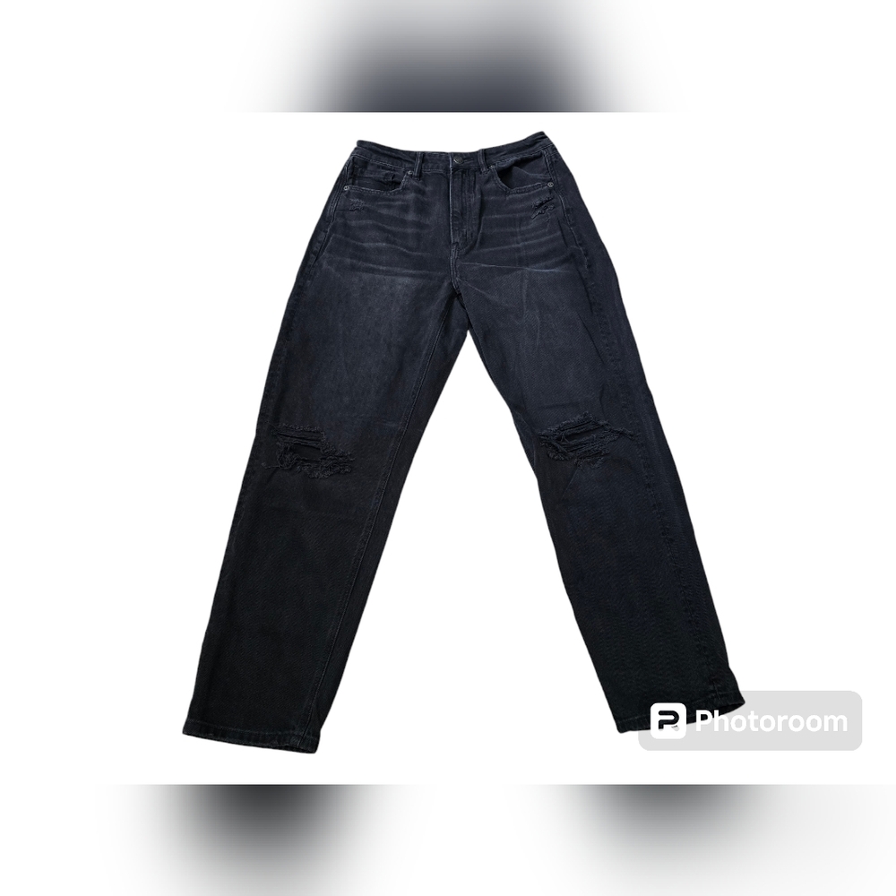 American Eagle Outfitters Women's Size 6 Black Distressed High Rise Jeans Cute